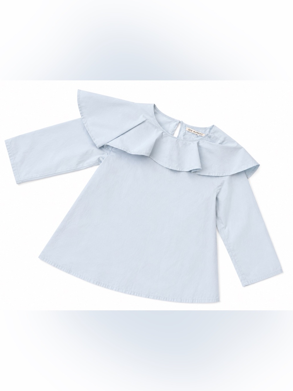 Summer Cotton Blouse Top baby blue size S